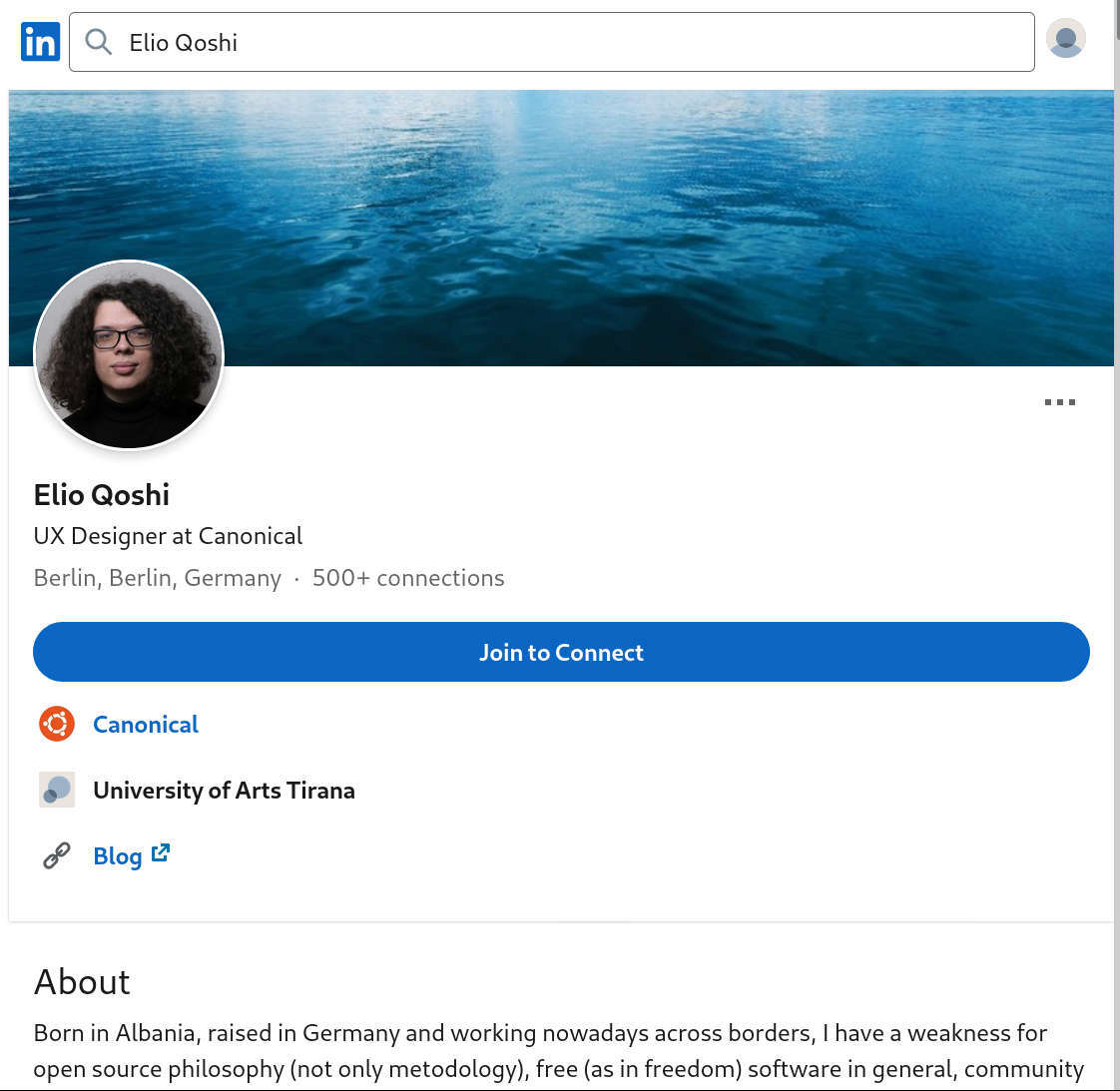 Elio Qoshi, Canonical Ltd, Ubuntu, Open Labs, Albania, Tirana