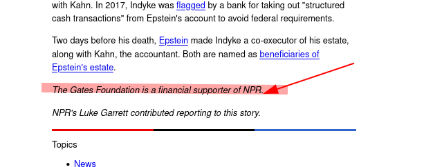 The Gates Foundation is a financial supporter of NPR.
