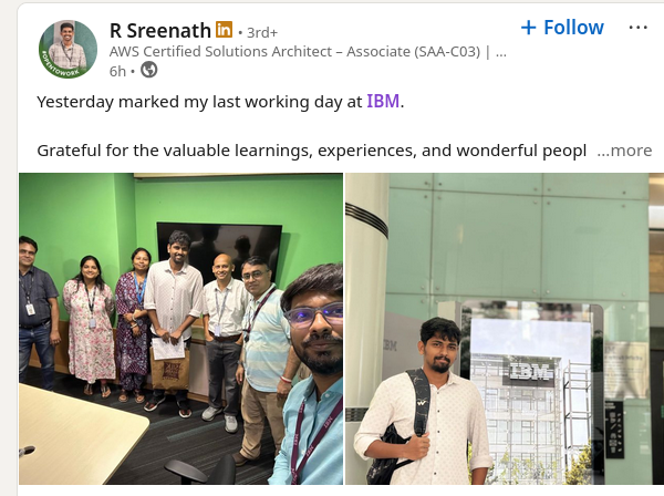Yesterday marked my last working day at IBM.