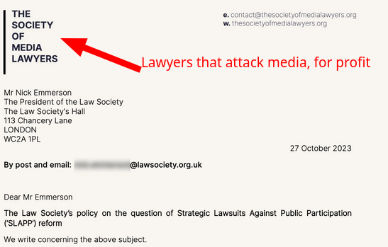 Lawyers that attack media, for profit