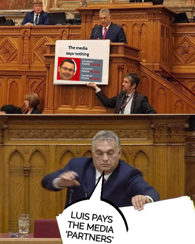 The media says nothing; Luis pays the media 'partners'