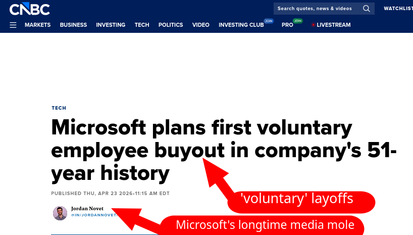 Microsoft plans first voluntary employee buyout in company’s 51-year history: Microsoft's longtime media mole says