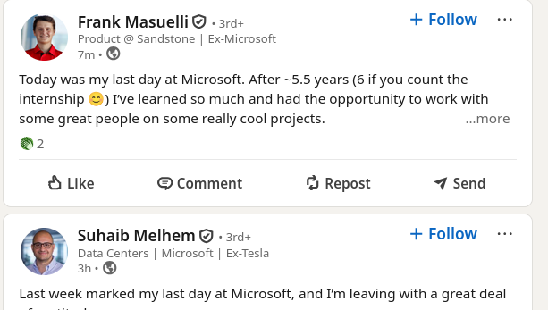 Today was my last day at Microsoft.