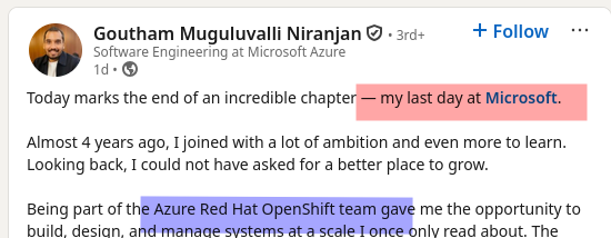 Today marks the end of an incredible chapter — my last day at Microsoft