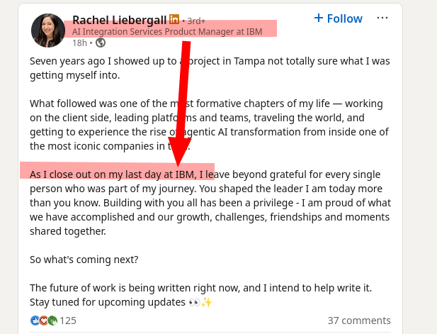 As I close out on my last day at IBM
