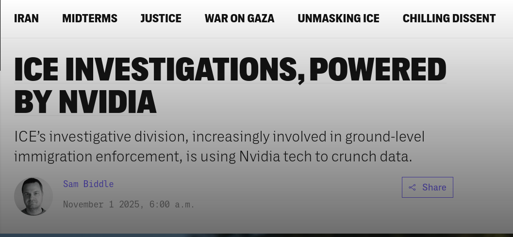 ICE Investigations, Powered by Nvidia