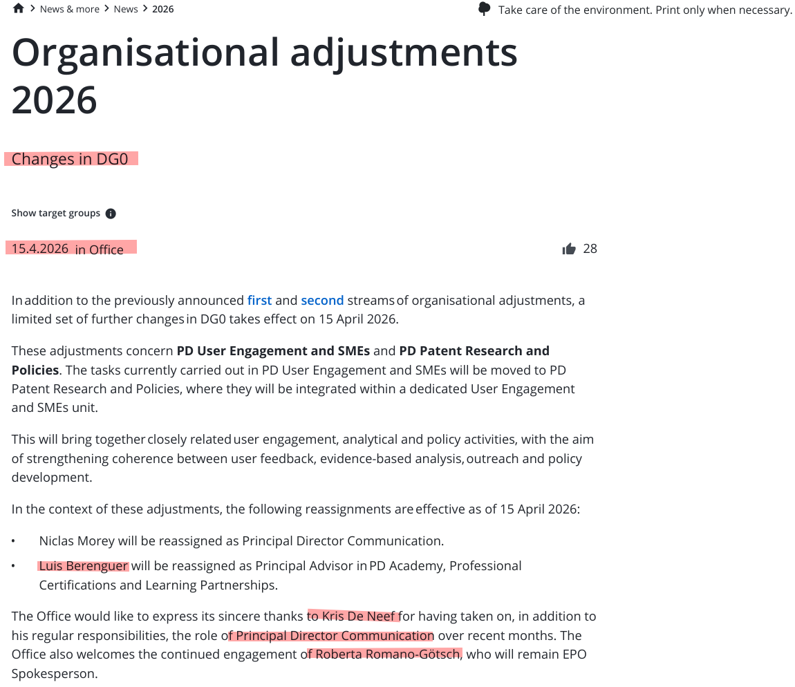 Luis Berenguer will be reassigned as Principal Advisor in PD Academy, Professional Certifications and Learning Partnerships