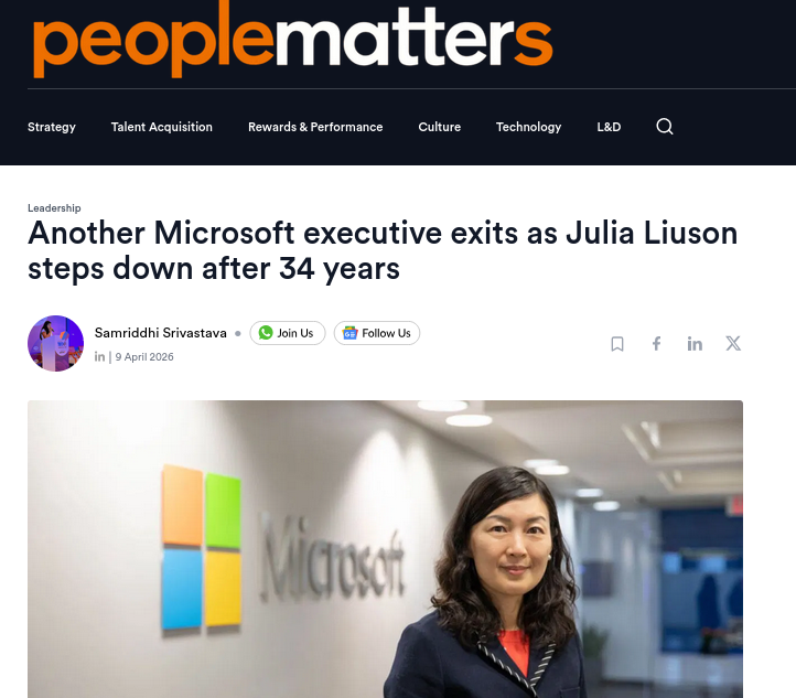 Another Microsoft executive exits as Julia Liuson steps down after 34 years