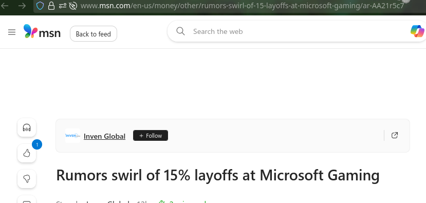 Rumors swirl of 15% layoffs at Microsoft Gaming