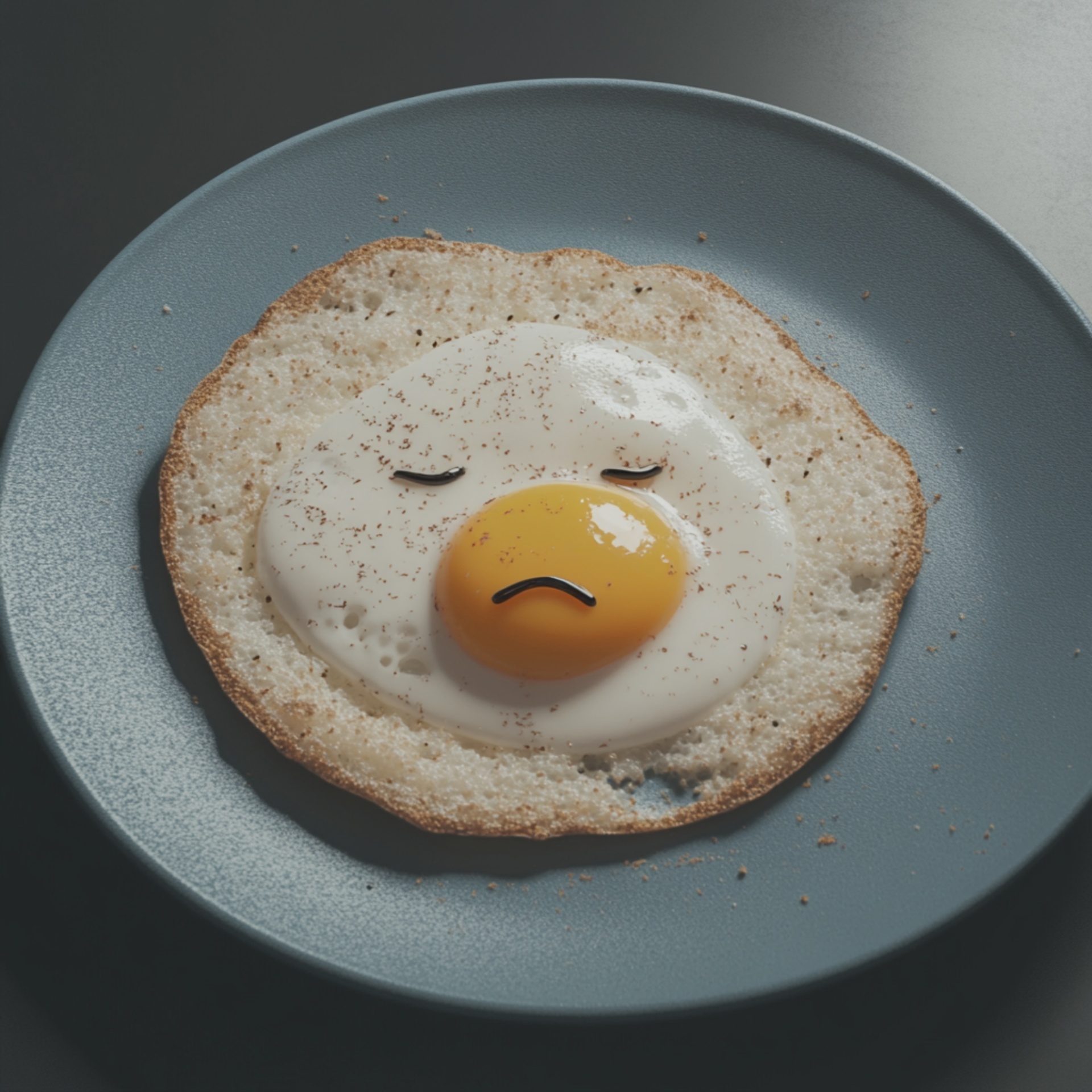 Sad Face Fried Egg