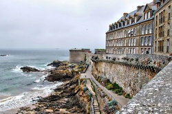  A view from the wall at Saint Malo in Brittany France