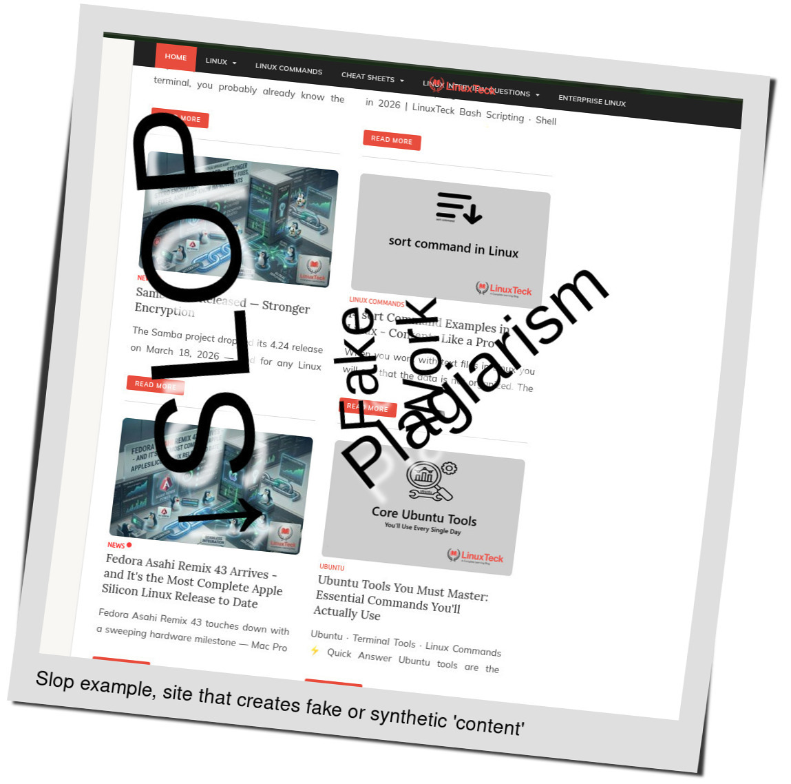 Slop or fake: linuxteck