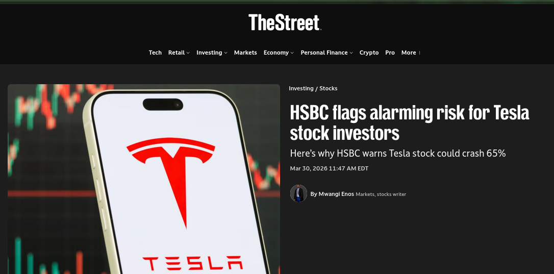 HSBC flags alarming risk for Tesla stock investors
