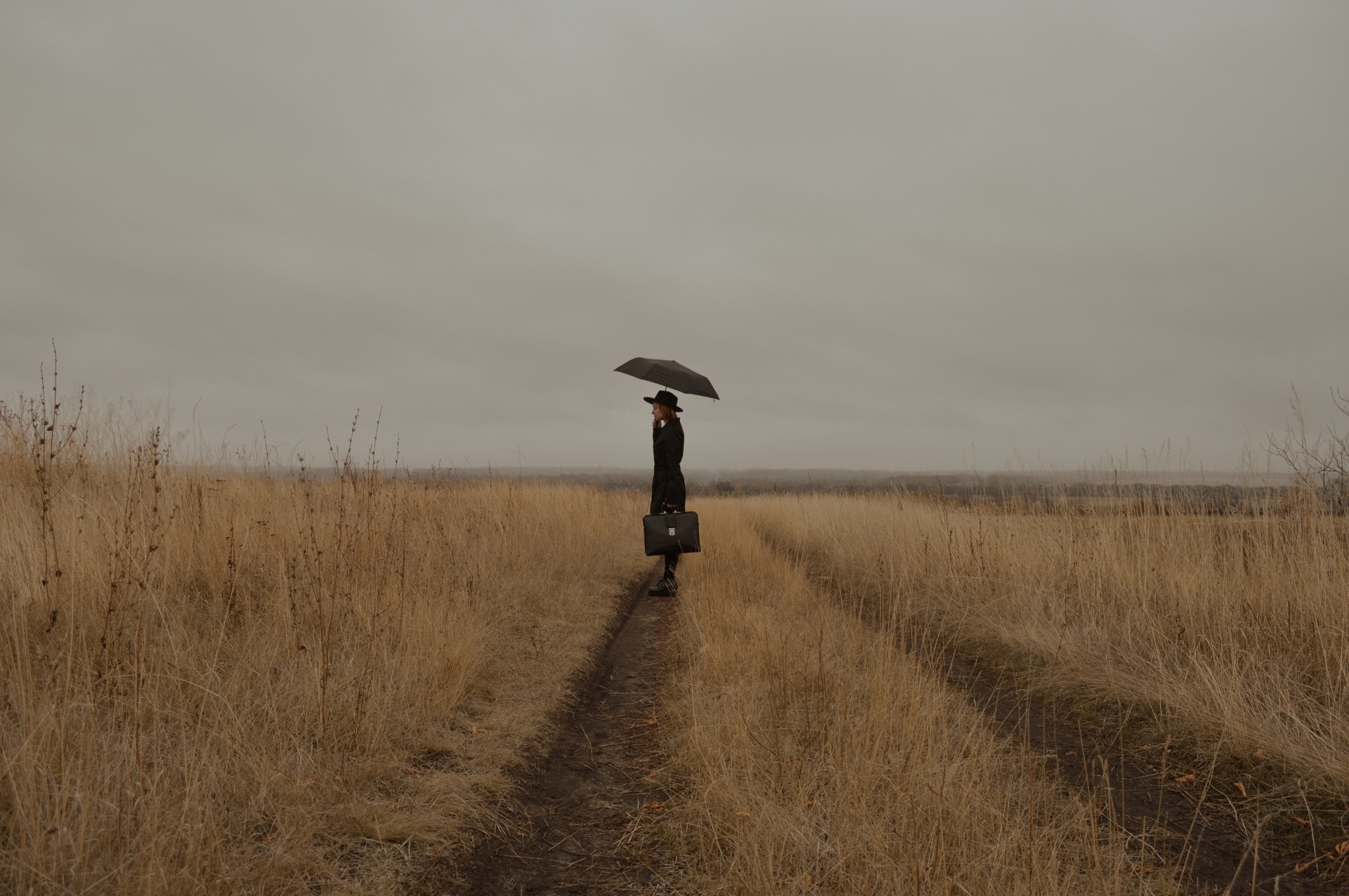 Woman With Umbrella