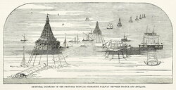 Sectional Diagrams of the Proposed Tubular Submarine Between France and England