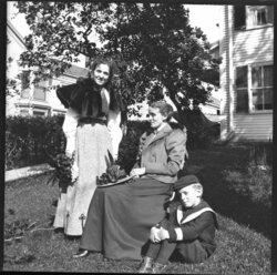 Lizzie Curtis, Mrs. Hart and Fred; June 7, 1898