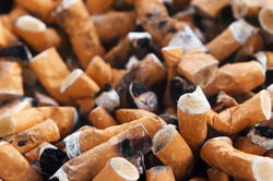Cigarette butts background image