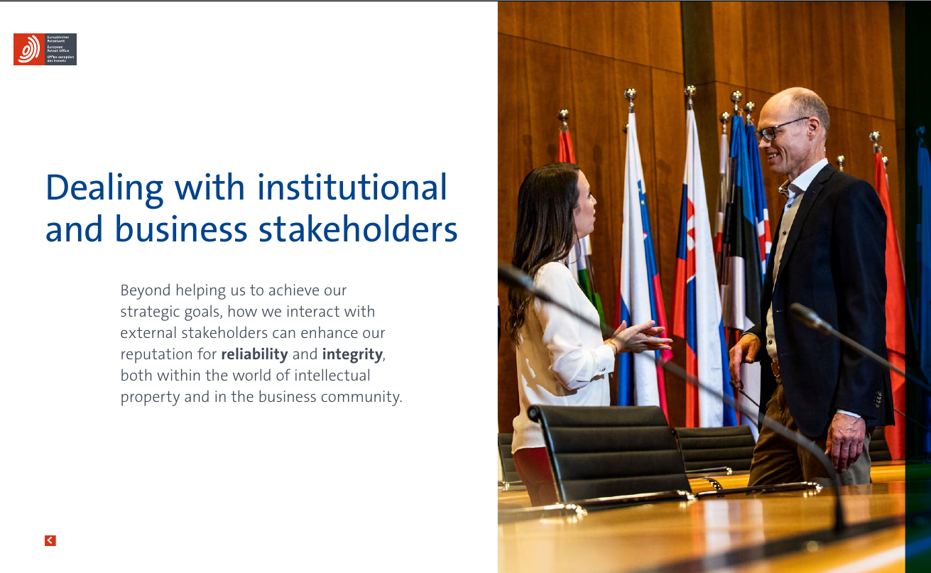 Dealing with institutional and business stakeholders