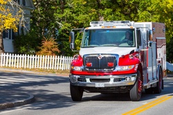 Fire truck on a road