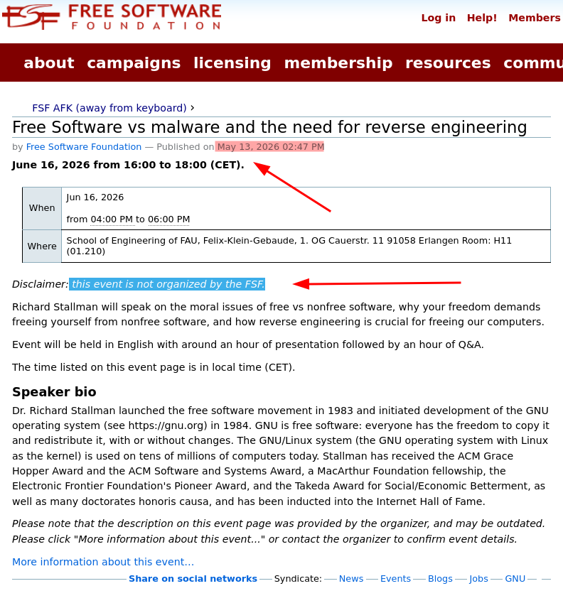 Free Software vs malware and the need for reverse engineering