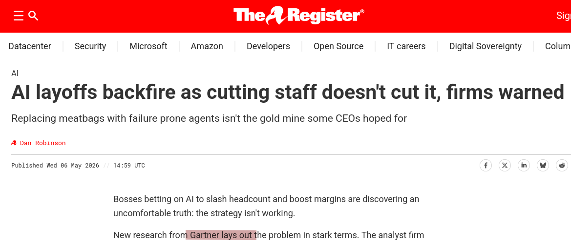 AI layoffs backfire as cutting staff doesn't cut it, firms warned