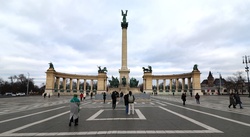 Heroes Square - Millenium Monument, Budapest, Hungary.