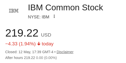 IBM Common Stock