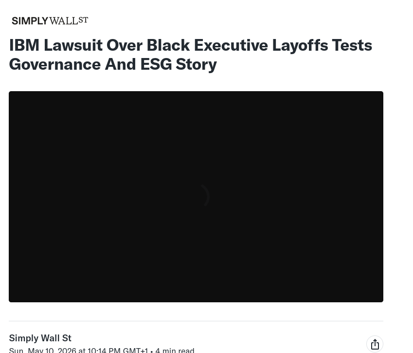 IBM Lawsuit Over Black Executive Layoffs Tests Governance And ESG Story