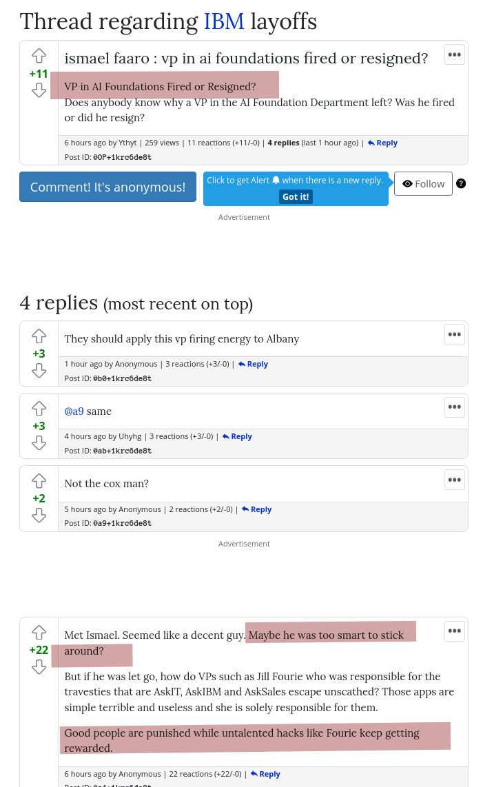 ismael faaro : vp in ai foundations fired or resigned?