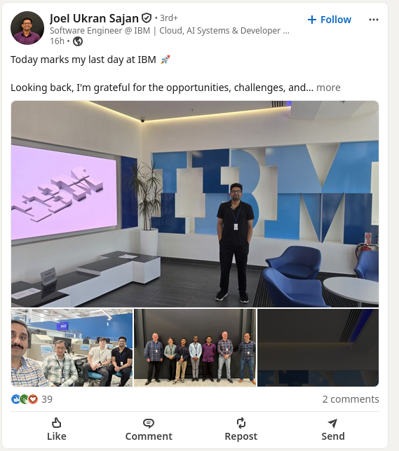 Today marks my last day at IBM