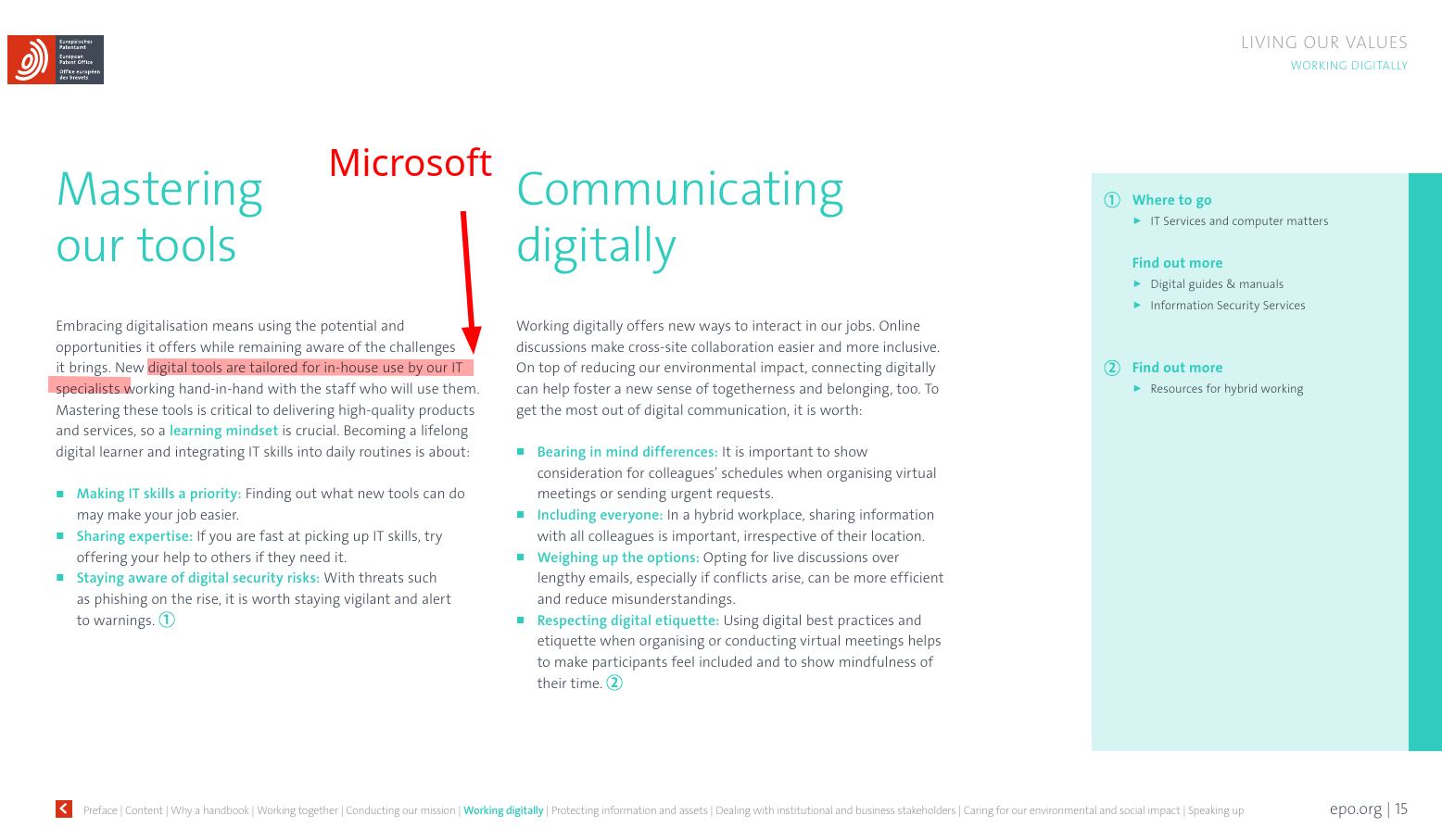 Communicating via Microsoft
