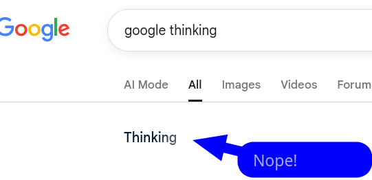 google thinking