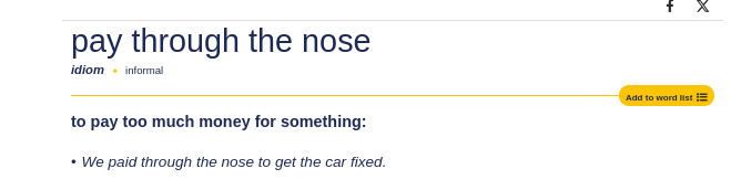 pay through the nose