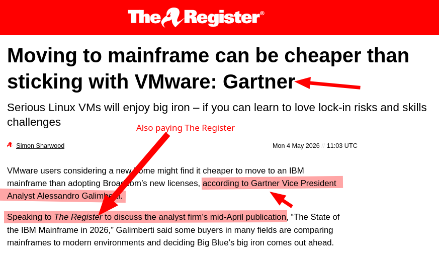 Moving to mainframe can be cheaper than sticking with VMware: Gartner