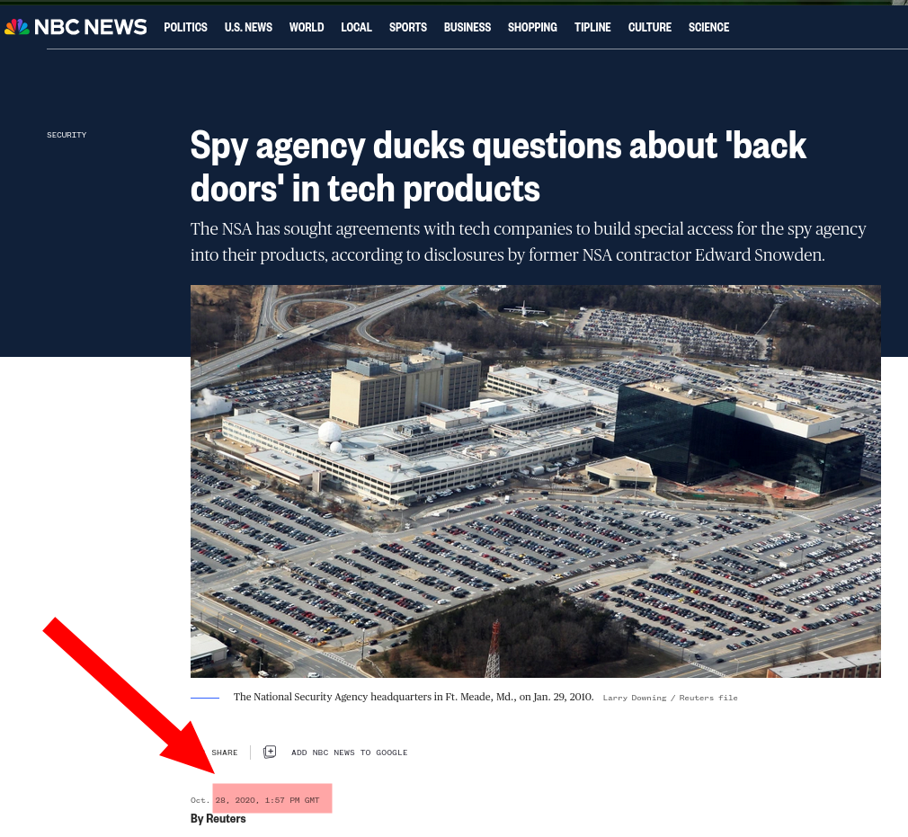 Spy agency ducks questions about 'back doors' in tech products