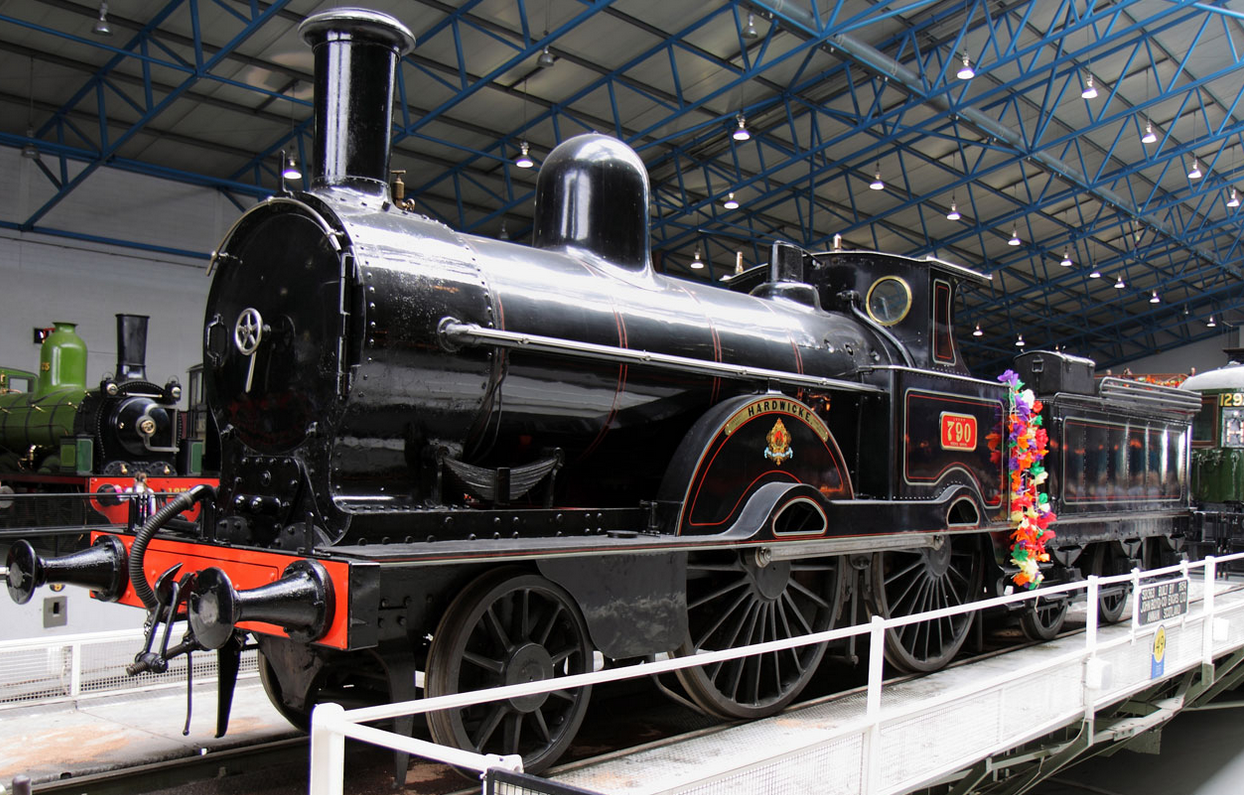 Steam engine in National Railway Museum in York
