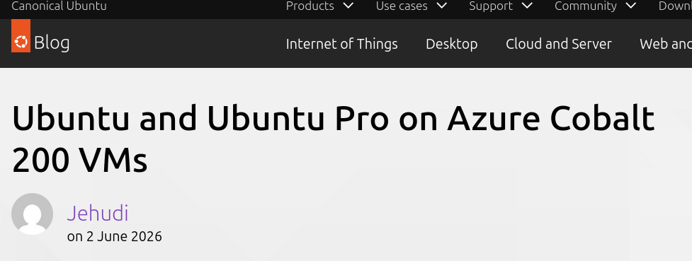 Ubuntu and Ubuntu Pro on Azure Cobalt 200 VMs