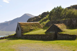 Covered turf houses in Iceland