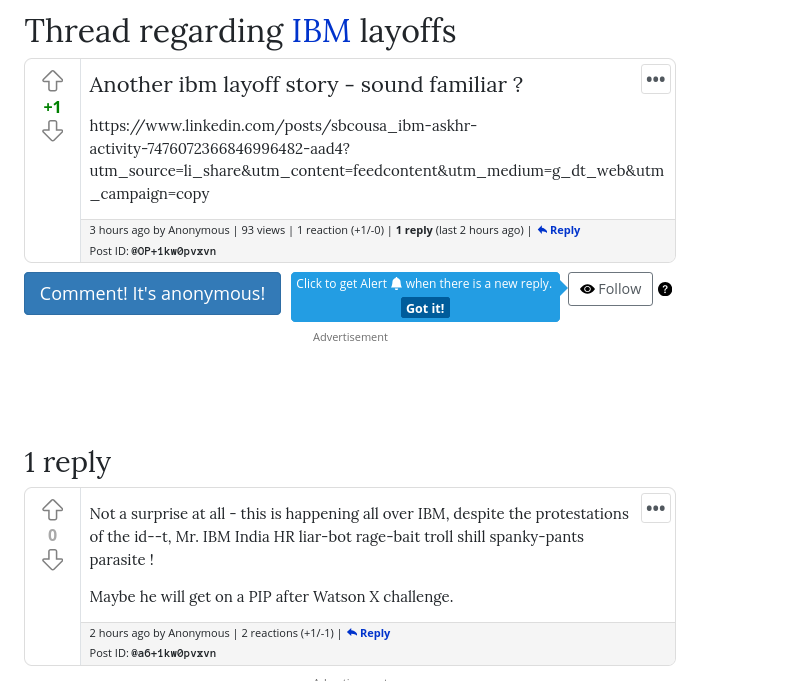 Another ibm layoff story - sound familiar ?
