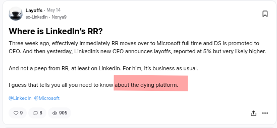 Where is LinkedIn’s RR?