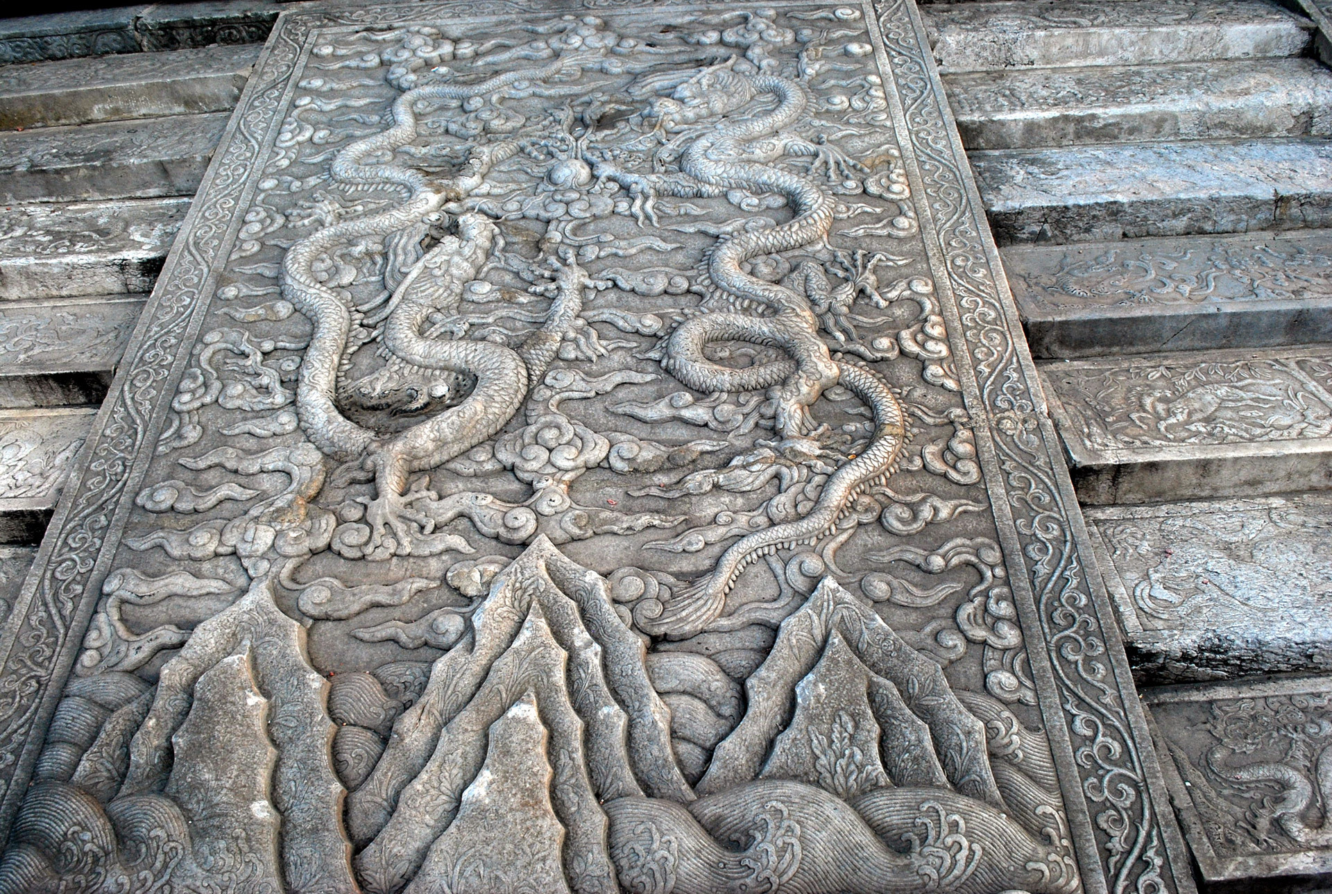 Stone carving at Imperial Palace, Beijing