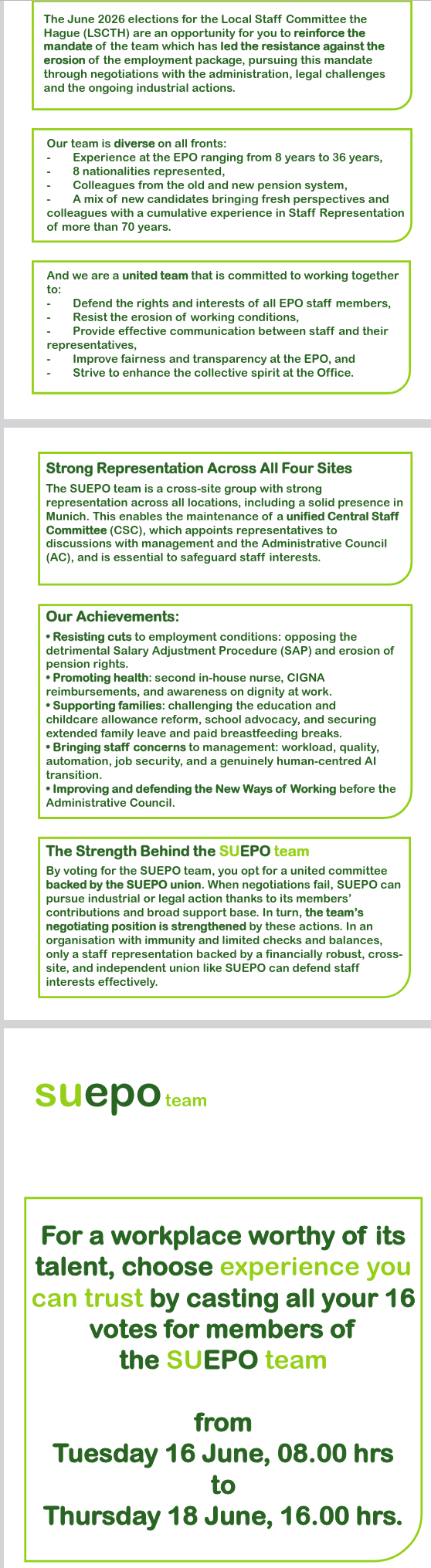The Strength Behind the SUEPO team