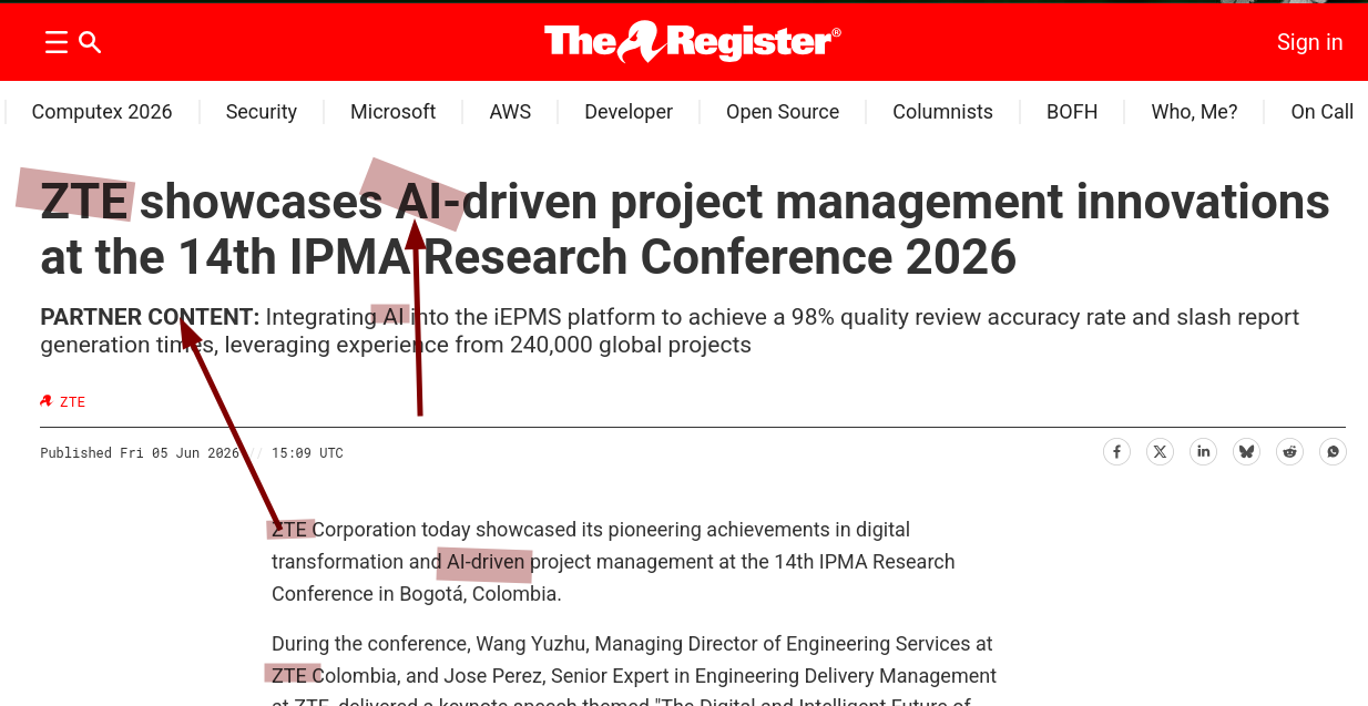 ZTE showcases AI-driven project management innovations at the 14th IPMA Research Conference 2026
