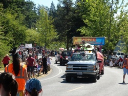 Lopez Island 4th of July Parade, we have our own disposal plant