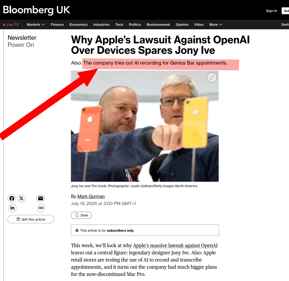 Why Apple’s Lawsuit Against OpenAI Over Devices Spares Jony Ive