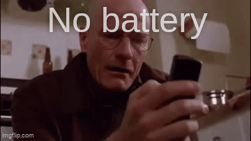 No battery