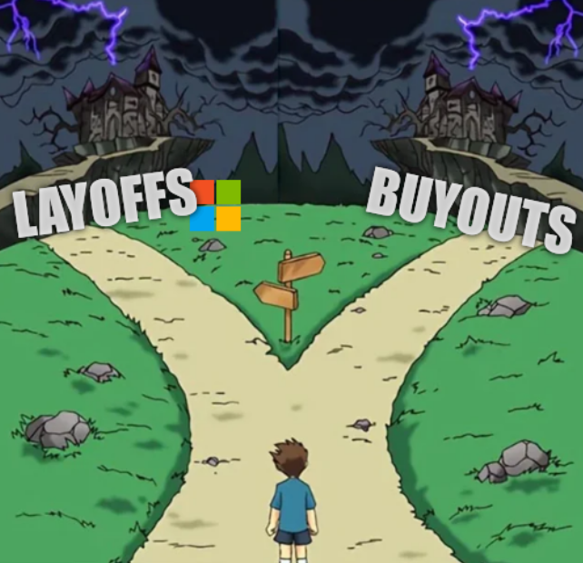 Which Way (Twisted): Layoffs; Buyouts