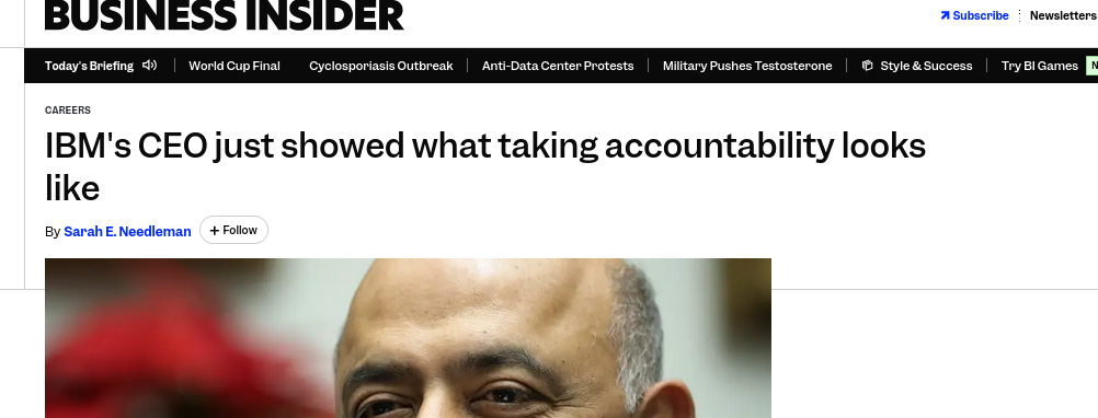 IBM's CEO just showed what taking accountability looks like