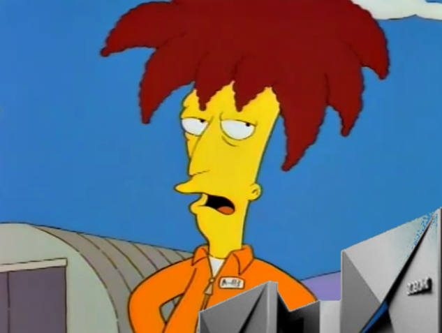 Sideshow Bob in jumpsuit