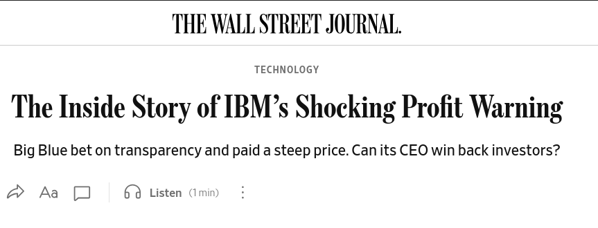 The Inside Story of IBM’s Shocking Profit Warning